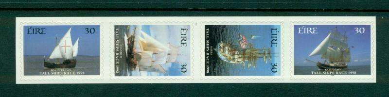 Ireland - Sc# 1145De. 1998 Tall Ships. Self Adhesives. MNH Strip. $8.00.