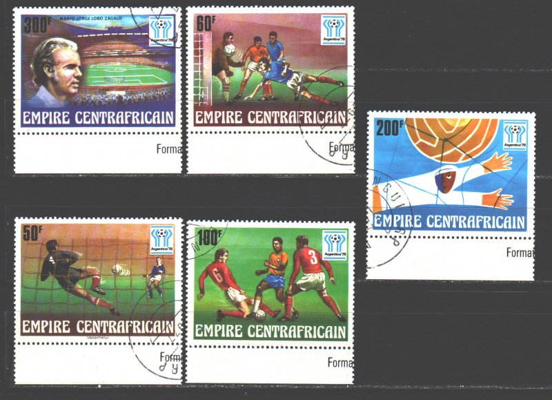 Central African Republic. 1978. 600-4. Argentina 1978 FIFA World Cup. USED. 