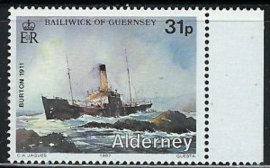Guernsey Alderney 35 MNH 1987 Ship (an5106)
