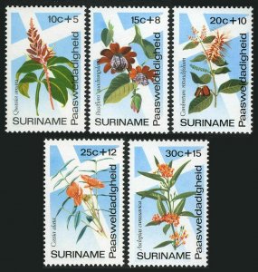 Surinam B203-B207, MNH. Michel 666-670. Easter 1974. Tropical Flowers.