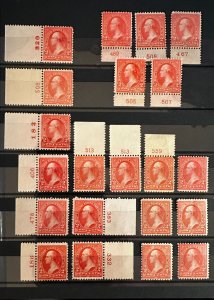 US Scott #267 F/VF Lot of PL# Varies from Hinged to NH