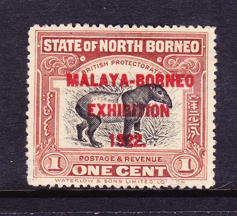 NORTH BORNEO  1922  1c MALAYA-BORNEO  EXHIBITION  MNG P14 1/2-15 SG 253f 