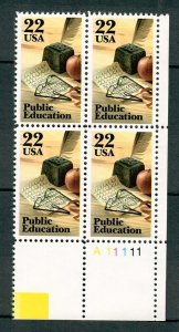 2159 Public Education MNH Plate Block - LR