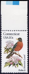 U.S. #1959A 20c MNH (State Birds & Flowers - Connecticut)