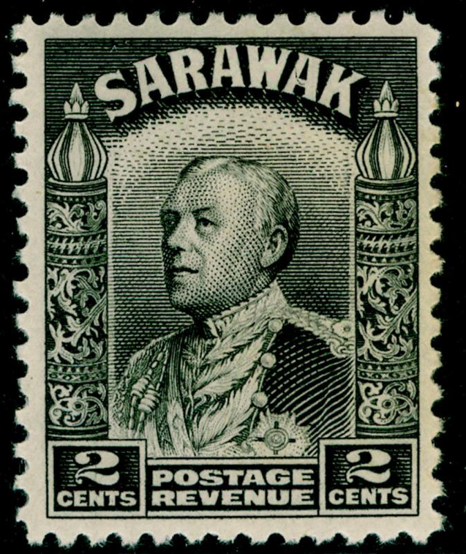 SARAWAK SG107a, 2c black, LH MINT.