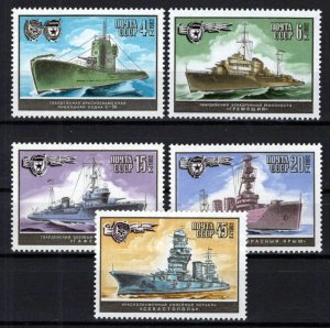 Russia & Soviet Union 5085-5089 MNH Battle Ships Military War ZAYIX 0221S0109M