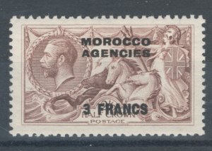 Great Britain Offices Morocco 1924 Surcharge 3fr Scott # 410 MNH