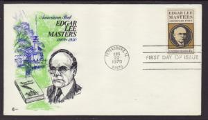 US 1405 Edgar Lee Masters 1970 Cover Craft U/A FDC