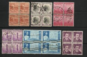 USA Stamps Blocks of 4   x6 Used #MP815