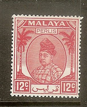 Malaya - Perlis, Scott #24, 12c Raja Syed Putra, MH