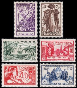 Togo Scott 258-263 (1937) Mint NH VF Complete Set, CV $17.50 C