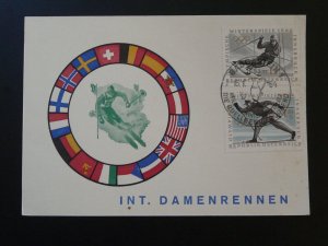 olympic games Innsbruck 1964 ski skiing commemorative card Austria 97928