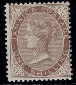 JAMAICA QV SG13, 1s dull brown, LH MINT. Cat £28.