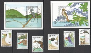 Oz0486 1988 Grenada Fauna Birds Mnh