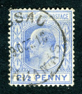 Bahamas 1906 KEVII. 2 1/2d ultramarine. Used. SG73.