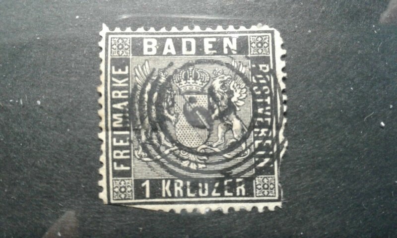 Germany-Baden #10 used 79 Lahr trimmed e202 6741