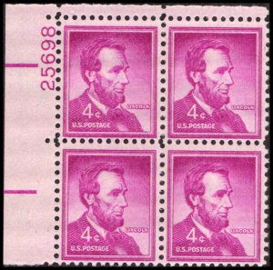 US #1036a LINCOLN MNH UL PLATE BLOCK #25698