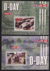 GAMBIA - 2004 - D-Day Operation Overlord - Perf 2 Min Sheets - Mint Never Hinged