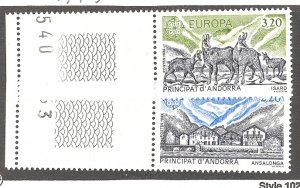 French  Andorra  Europa  1986  Mint VF NH - Lakeshore Philatelics