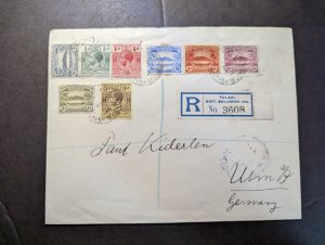 1913 Registered British Solomon Islands Cover Tulagi to Ulm Germany
