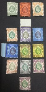 MOMEN: HONG KONG KE 1904-06 5c,50c BOTH PPRS MINT OG H £671 LOT #65174