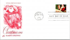 FDC 1991 SC #2583 Artcraft Cachet - Santa ID - Single - J2726