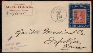 USA 1899 Colorado MINTURN Collar Cover Gavvits System Regulator Advertisin 88065