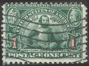 # 328 Used Double Or Shifted Transfer Green Captain John Smith