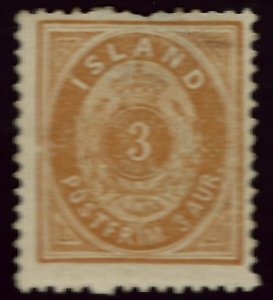 Iceland SC#15 Mint thin/sh perf F-VF SCV$70.00...Worth a Close Look!!