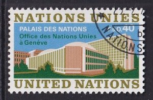 United Nations  Geneva  #22 cancelled 1972  Palais des nations 40c