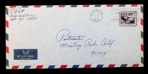 US Illegally Mailed Liberia Airpost Stationary Sent From Wash. D.C.To CA