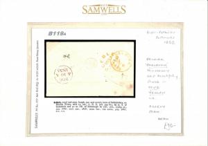 GB SCOTLAND POSTMARK RARITY *Selkirk* Skeleton CDS 1853 Cover B119a 