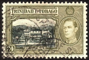 1938, Trinidad and Tobago 24c, Used, Sc 58