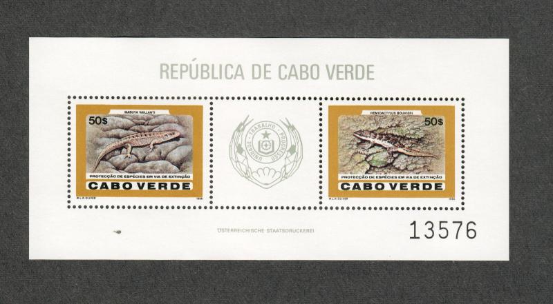 Cape Verde Sc#495 M/NH/VF, WWF Sheet, Cv. $30