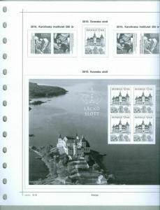 Sweden. Facit  Stamp Album Supplement Pages For 2010 Issues. Unused.