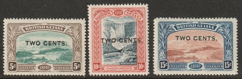 British Guiana 1899 Sc 157-9 set MH*