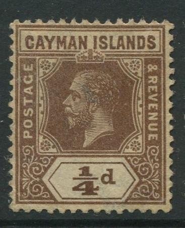 Cayman Islands - Scott 32 - KGV Definitive Issue -1912 - MLH - Single 1/4d Stamp