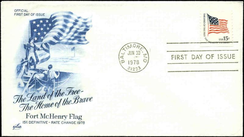 US FDC #1618C Blue Artcraft Severe #2 Cachet Baltimore, MD