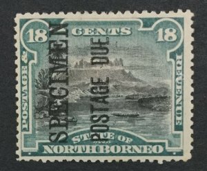 MOMEN: NORTH BORNEO SG #D10cs 1895-1897 SPECIMEN MINT OG H LOT #191692-743-1