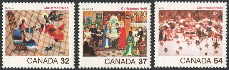 Canada SC#1040-1042 32¢-64¢ Christmas Issues (1984) MLH