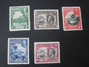 Grenada 1934 Sc 114-116,118 MH