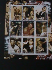 TURKMENISTAN-WORLD HEAVY WEIGHT BOXER-MUHAMMAID  ALI-MNH-SHEET-VERY FINE