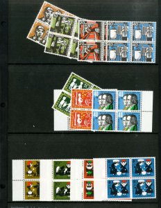 German Stamps All mint NH lot of sets. Mostly blocks of 4.