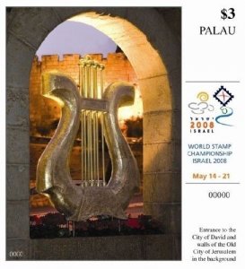 Palau - 2008 ISRAEL 2008 STAMP EXHIBITION SOUVENIR SHEET - MNH