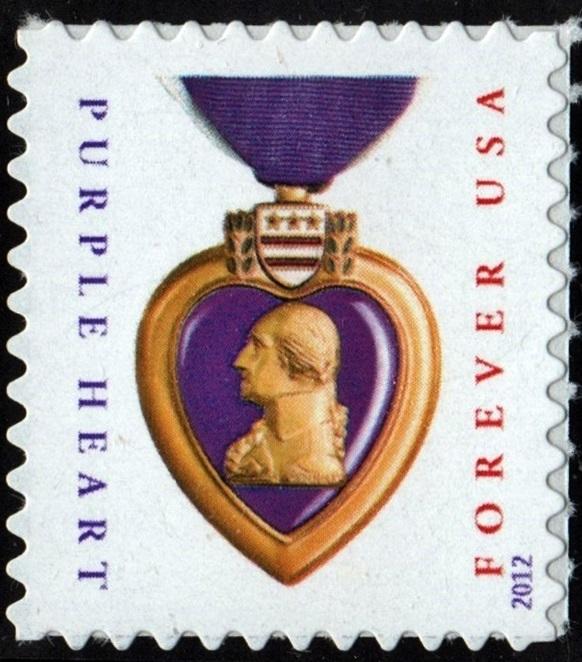 SC#4704 (45¢) Purple Heart Single (2012) SA