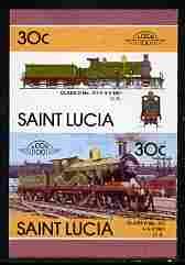 St Lucia 1986 Locomotives #5 (Leaders of the World) 30c C...