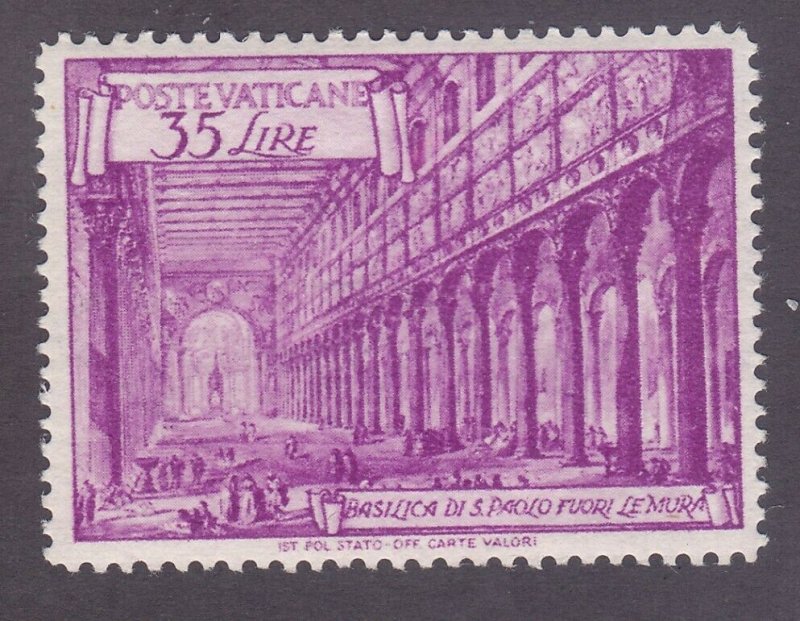 Vatican City 129a MNH OG 1949 35L St. Paul Issue Perf 13½x14 Very Fine