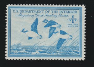 US RW15 $1 Duck Hunting Mint VF OG NH SCV $60