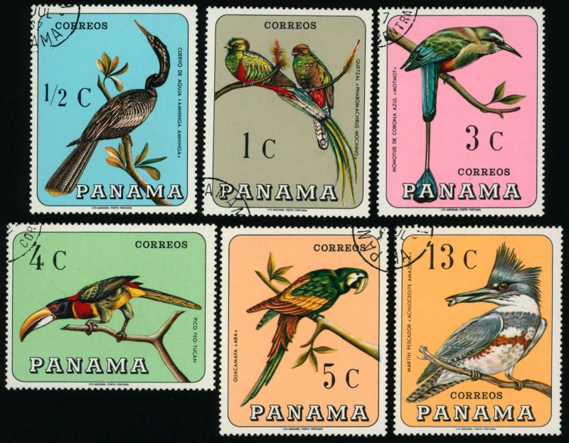 PANAMA Sc 478-78E CTO - 1967 Bird Issue - COMPLETE SET