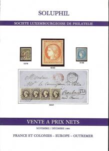 Soluphil:    Societe Luxembourgeoise De Philatelie, Vente...